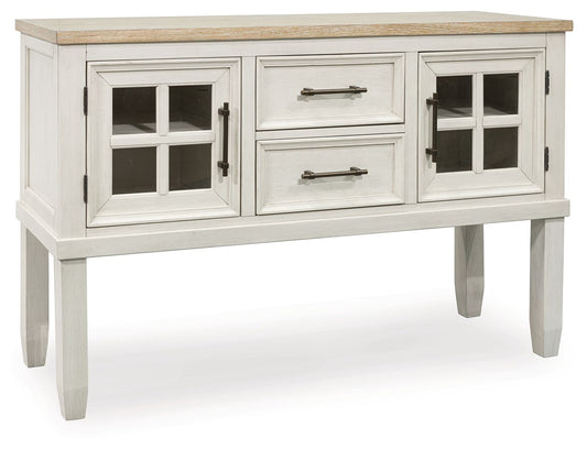 Shaybrock - Dining Room Server - Antique White / Brown