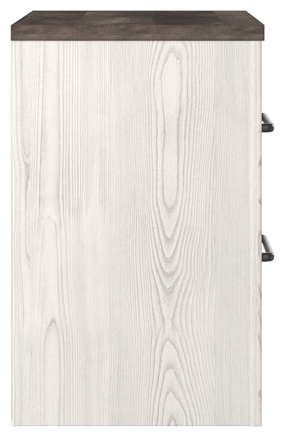 Gerridan - Two Drawer Night Stand - White / Gray