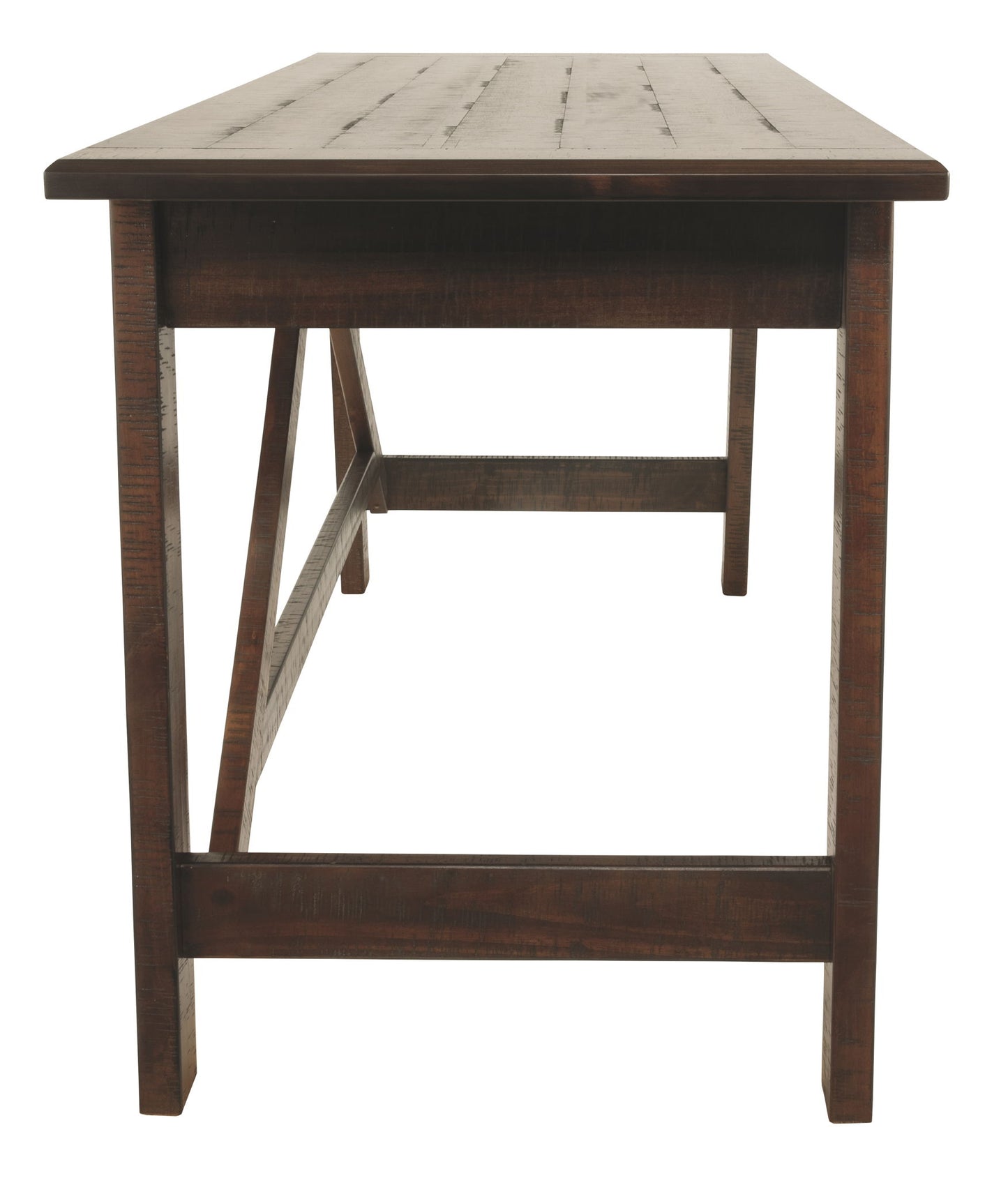 Baldridge - Home Office Large Leg Desk - Rustic Brown