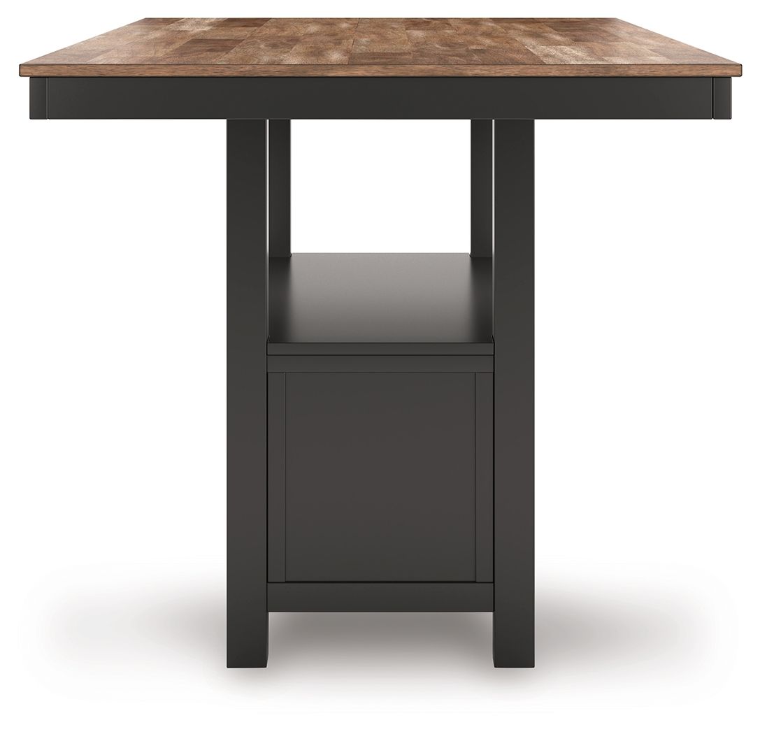 Wildenauer - Rectangular Dining Room Counter Table - Brown / Black