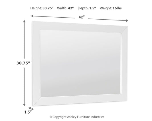 Mollviney - Bedroom Mirror - White