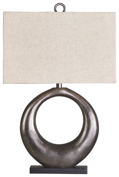 Saria - Metal Table Lamp  - Antique Silver Finish