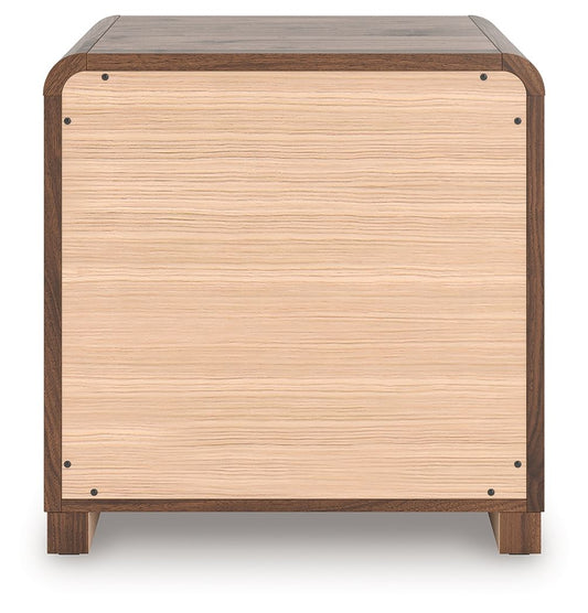 Fortlorn - Walnut Brown - Two Drawer Night Stand