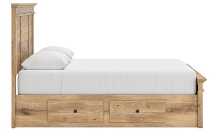 Makidern - Panel Storage Bed With Under Bed Storage Unit And Storage Footboard
