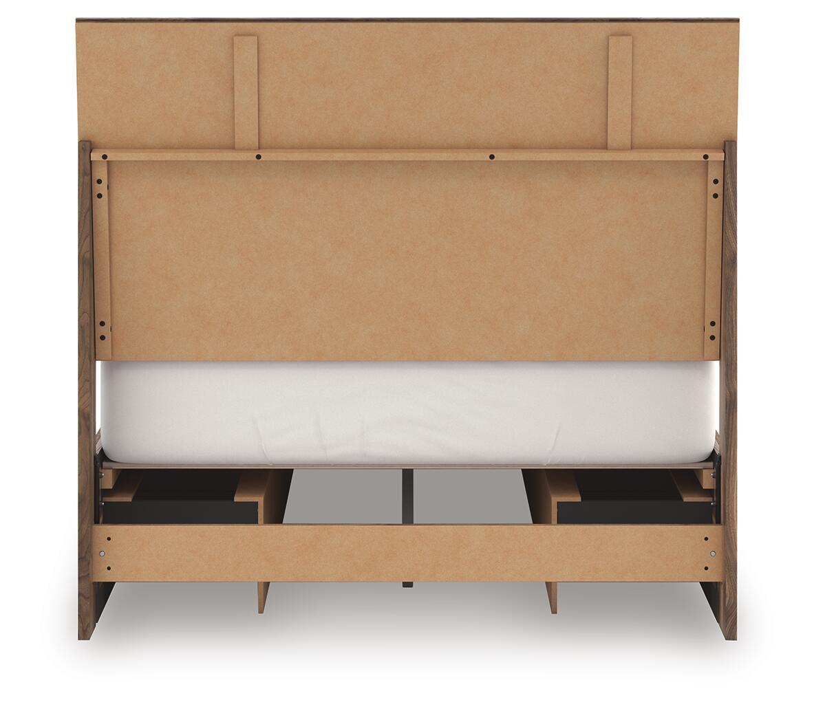 Chirason - 3 Pc. - Full Panel Storage Bed, Dresser And Mirror - Brown