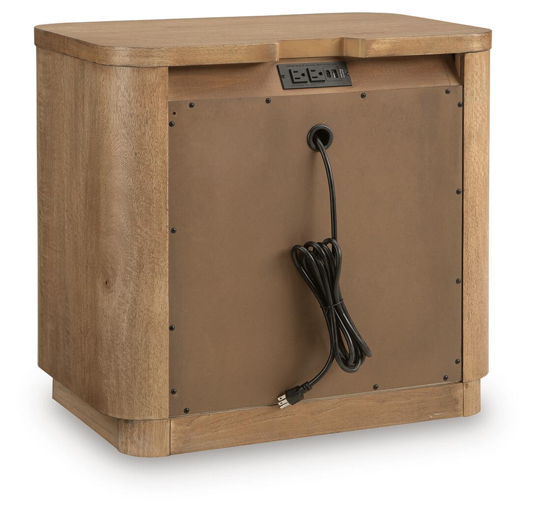 Pamaria - Two Drawer Night Stand - Light Brown