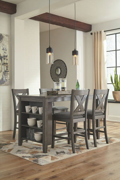 Caitbrook - Upholstered Barstool (Set of 2) - Gray