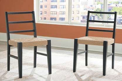 Isanti - Dining Room Side Chair (Set of 2) - Light Brown / Black