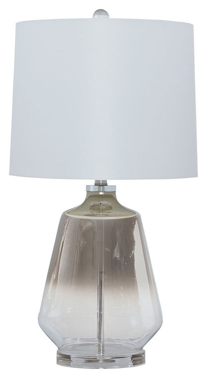 Jaslyn - Glass Table Lamp  - Pearl Silver Finish