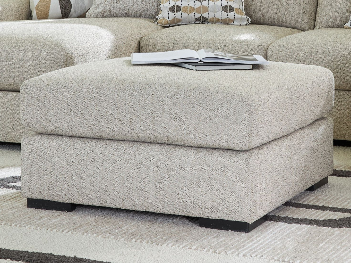 LaureLGrove - Oversized Accent Ottoman - Pebble