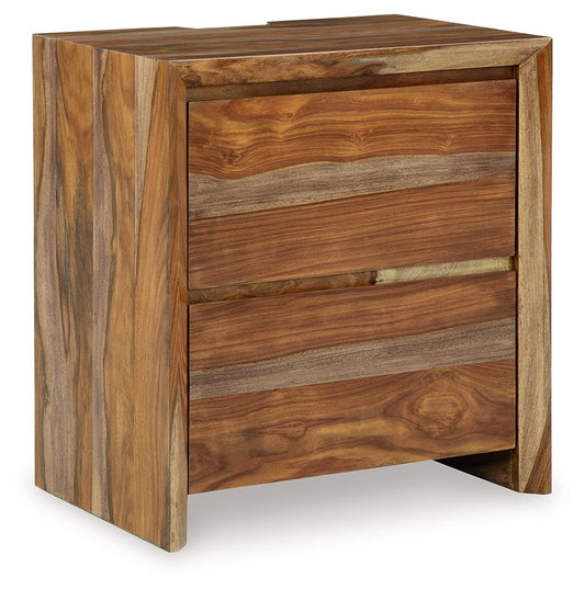 Dressonni - Two Drawer Night Stand - Brown