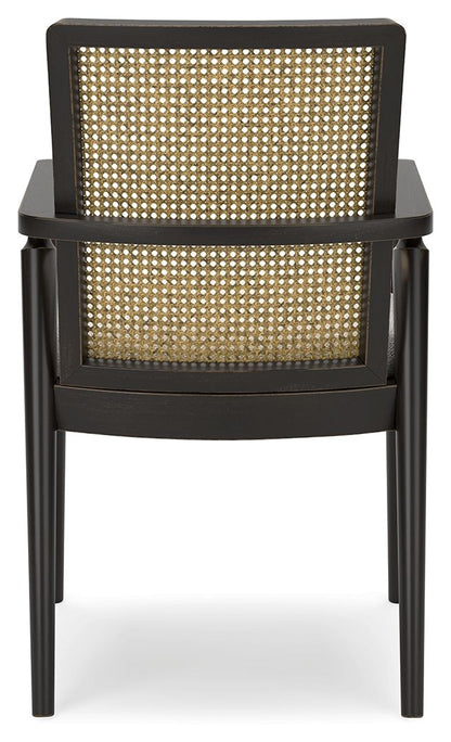 Galliden - Dining Upholstered Arm Chair (Set of 2) - Black