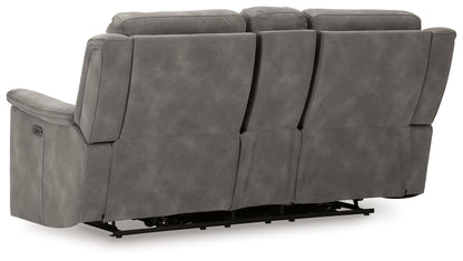Next-Gen Durapella - Reclining Power Loveseat With Console