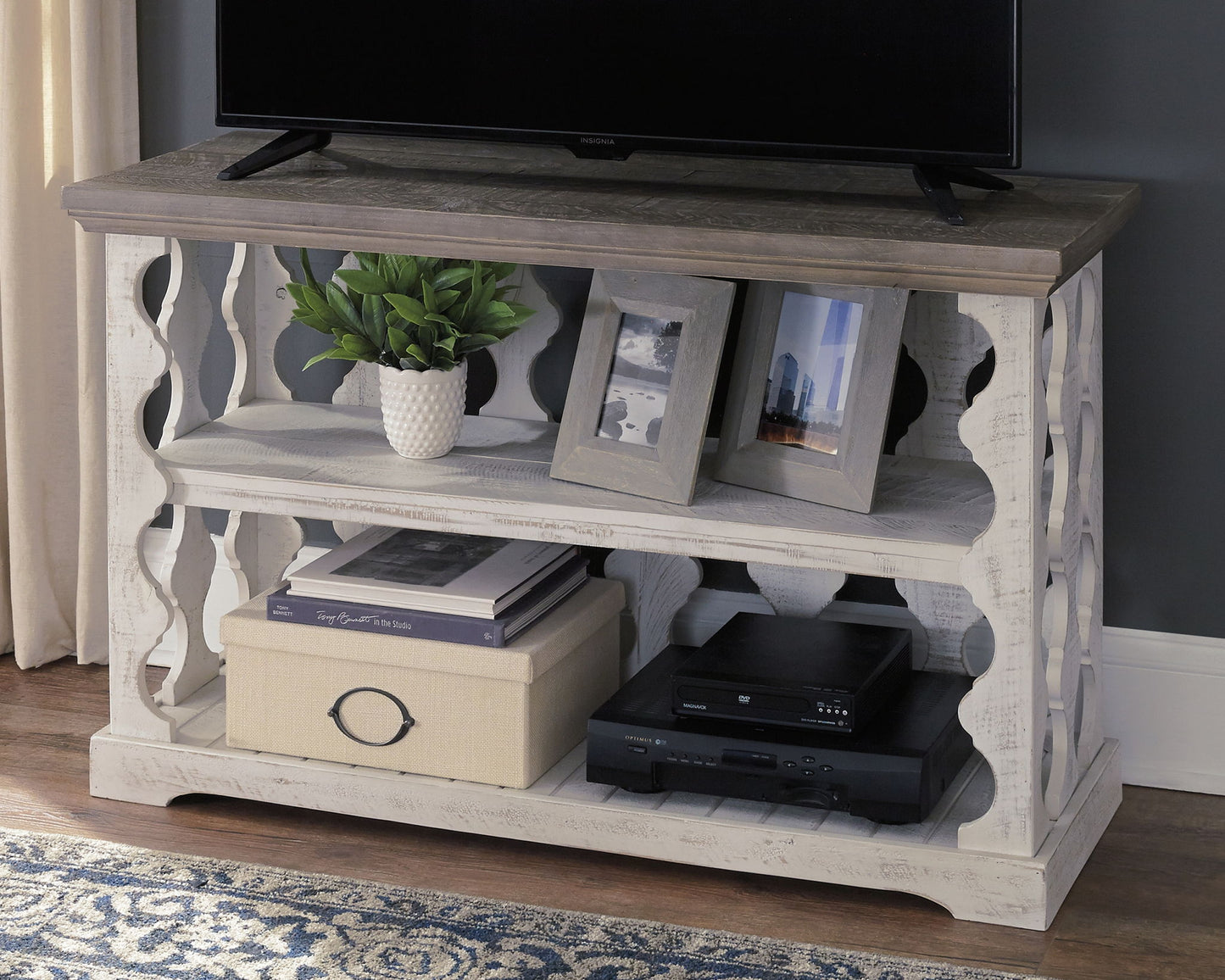 Havalance - Console Sofa Table - Gray / White