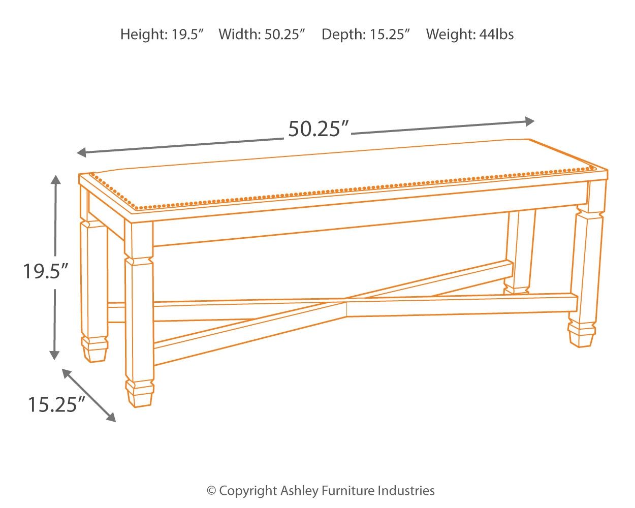 Bolanburg - Large UPH Dining Room Bench - Beige