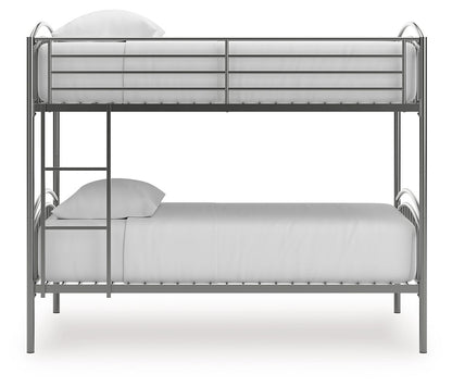 Lanceburg - Twin/Twin Bunk Bed With Ladder - Gray