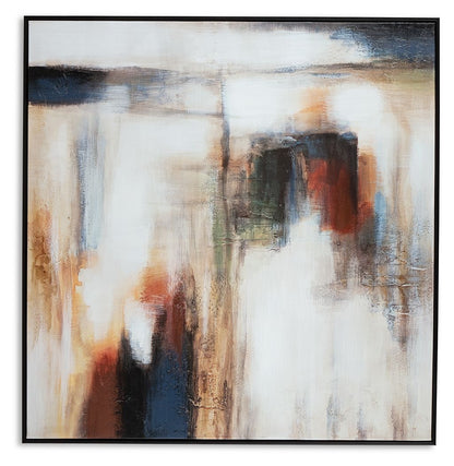 Pigeonford - Wall Art - White / Teal / Gold