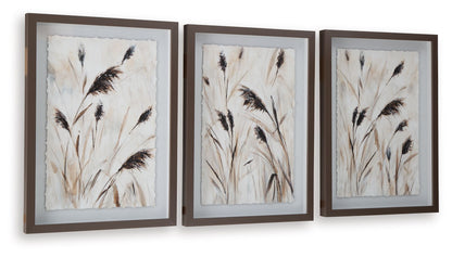 Honslow - Wall Art Set (Set of 3) - Brown / Black / White