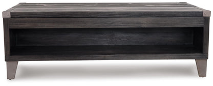 Todoe - Lift Top Cocktail Table - Dark Gray