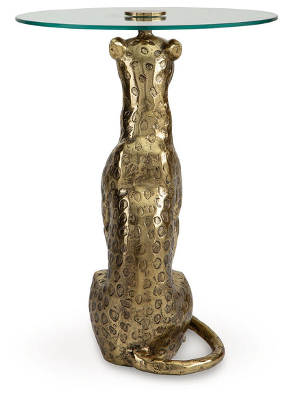 Vallain - Accent Table - Antique Gold Finish