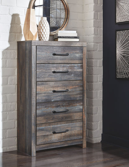 Drystan - Five Drawer Chest - Brown / Beige