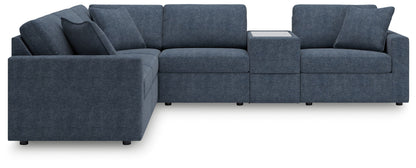 Modmax - 6-Piece Sectional With Storage Console - Fabric - Ink