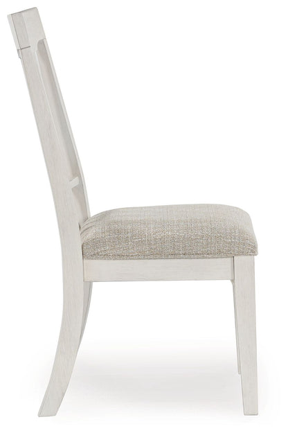 Shaybrock - Dining Upholstered Side Chair (Set of 2) - Antique White / Brown