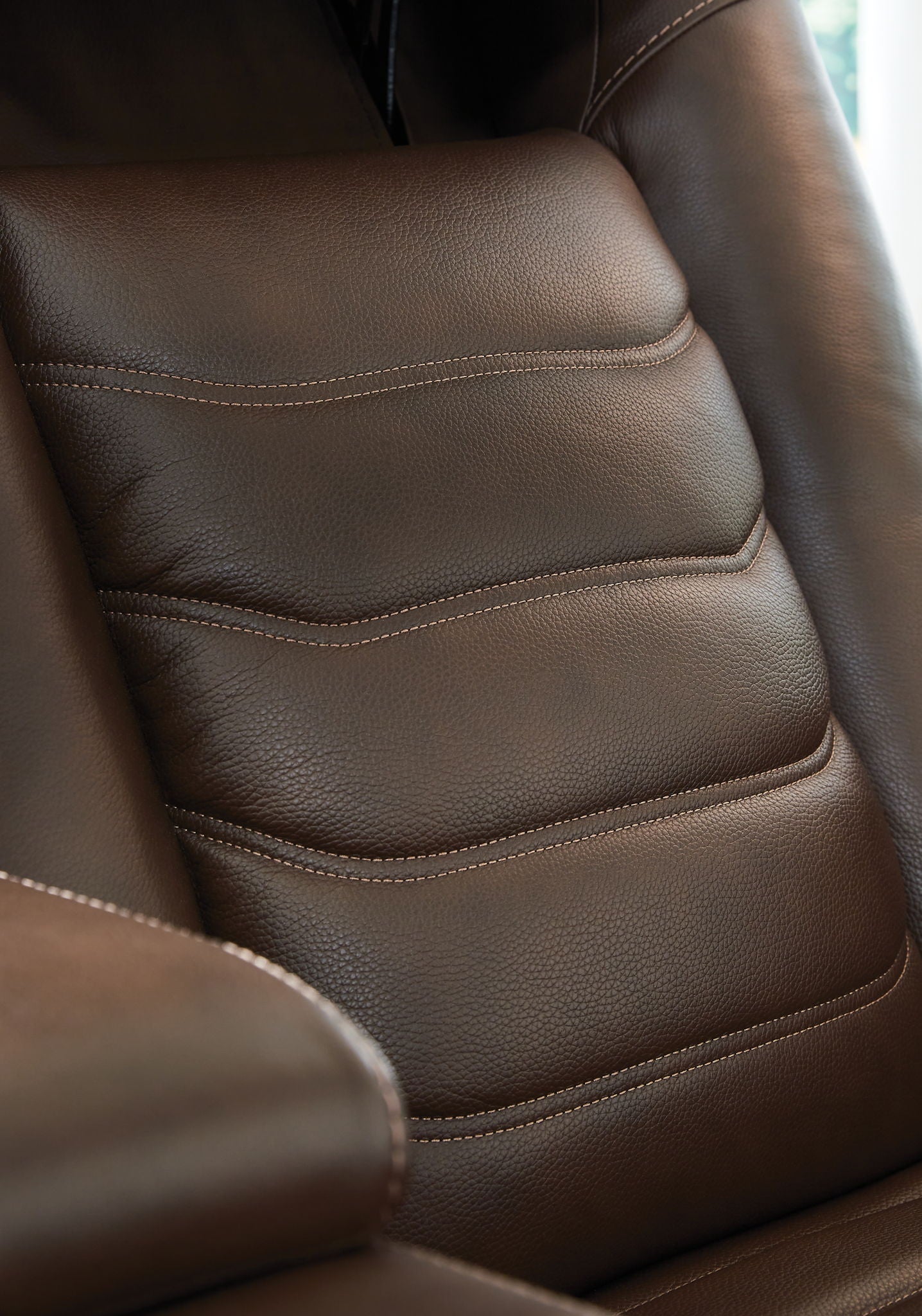 High Impact - Power Reclining Sofa / Adj Headrest - Tobacco