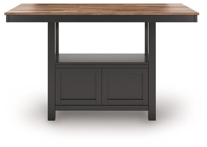 Wildenauer - Rectangular Dining Room Counter Table - Brown / Black