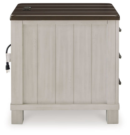 Darborn - Chair Side End Table - Gray / Brown