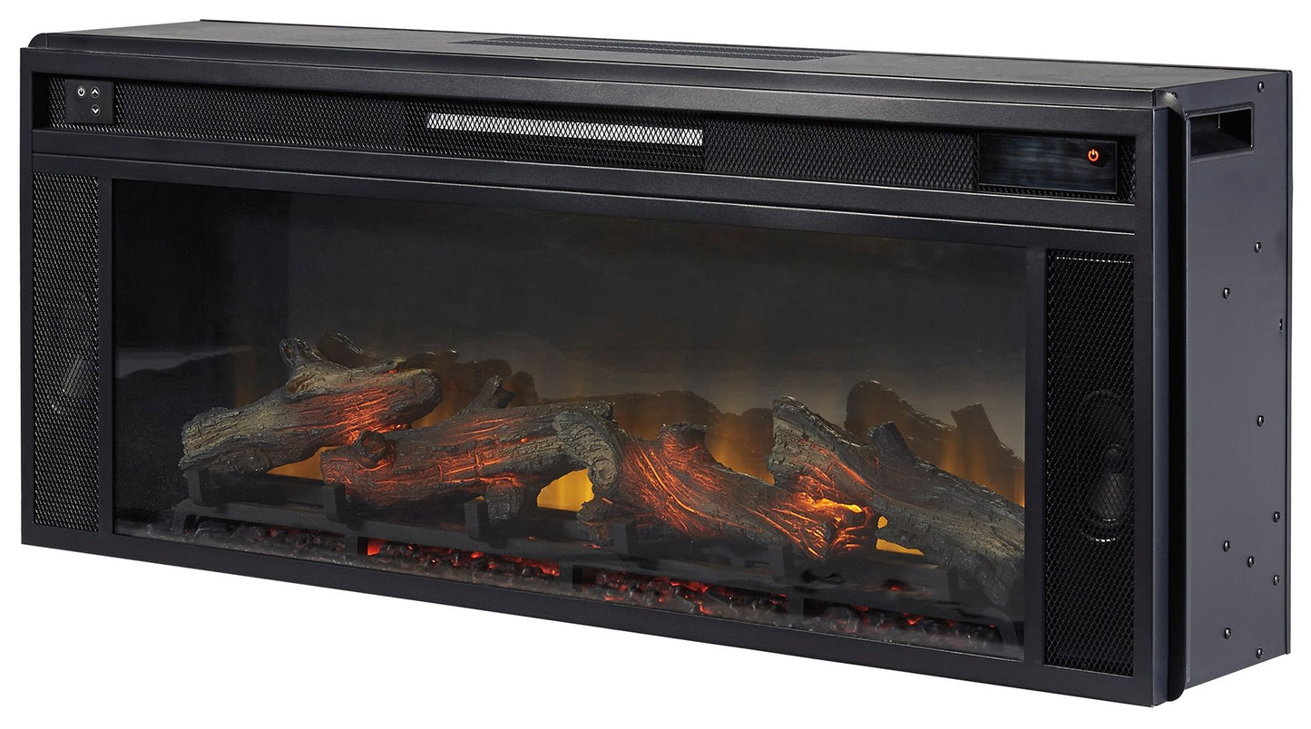 Entertainment Accessories - Black - Fireplace Insert - Rectangular