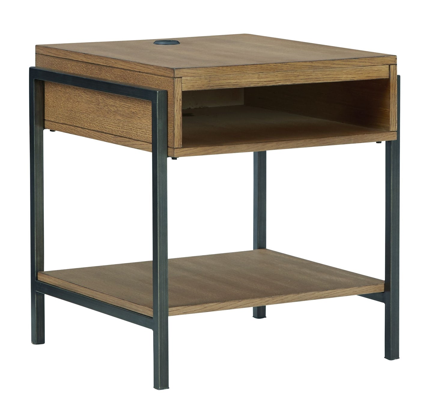 Fridley - Rectangular End Table - Brown / Black