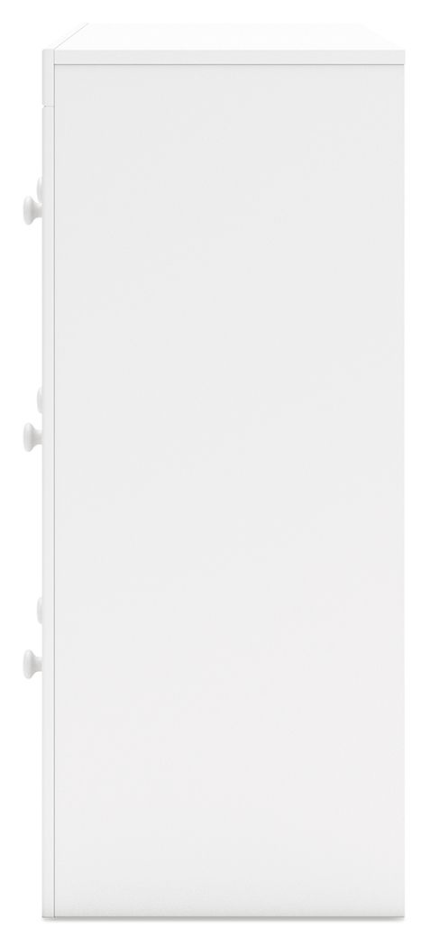 Mollviney - Six Drawer Dresser - White