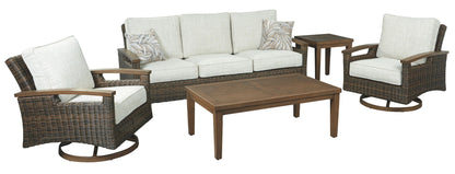 Paradise Trail - Sofa with Cushion - Medium Brown