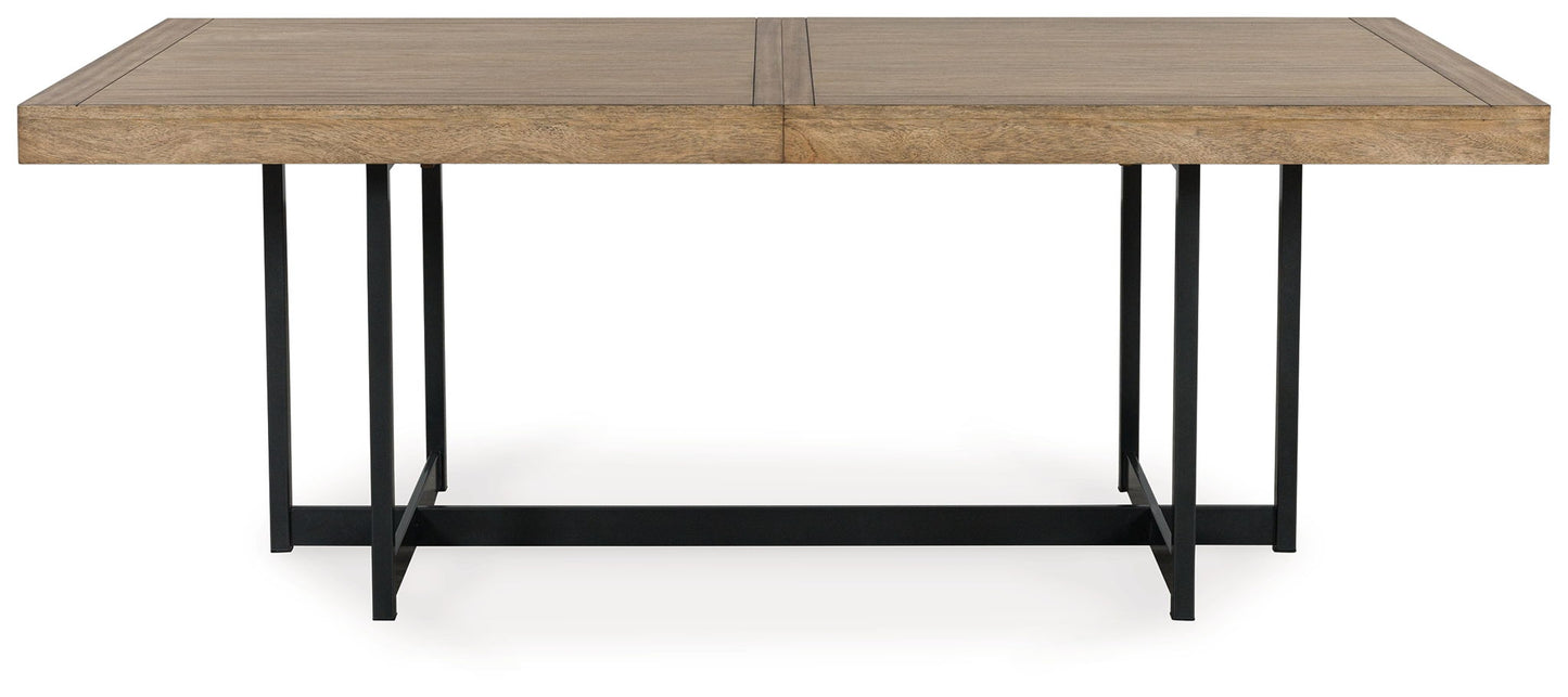 Tomtyn - Rectangular Dining Room Extension Table - Light Brown