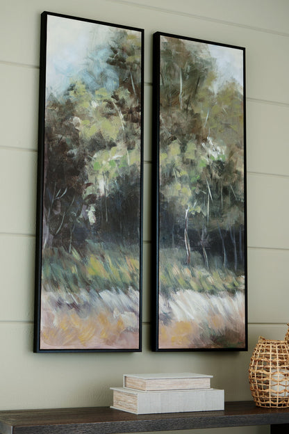 Dansot - Wall Art Set (Set of 2) - Green / Brown