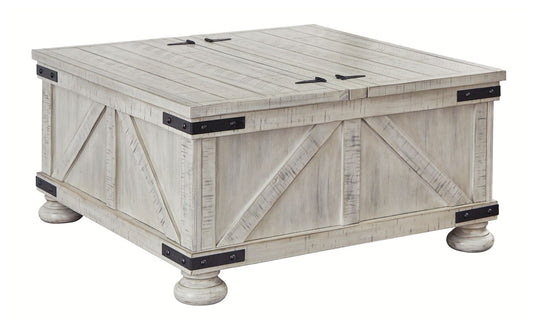 Carynhurst - Cocktail Table with Storage - Whitewash