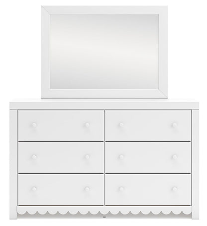 Mollviney - Dresser And Mirror - White