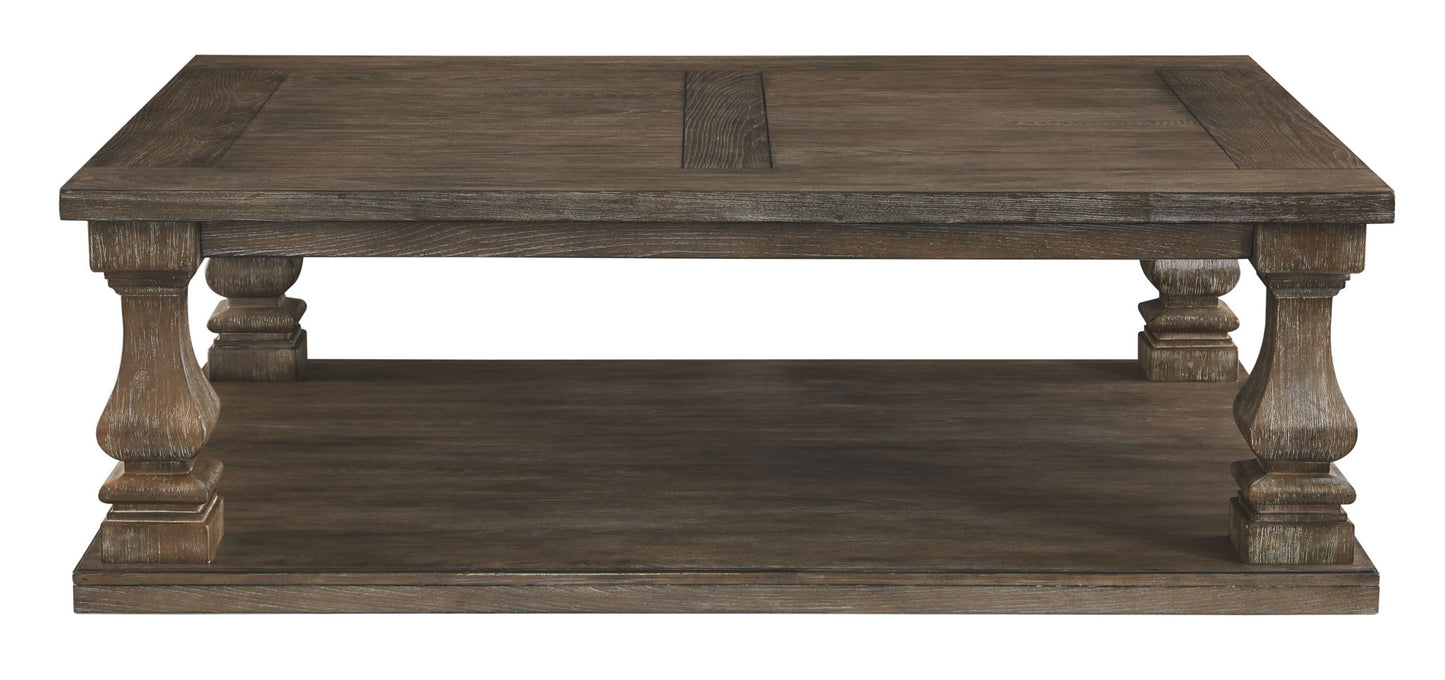 Johnelle - Rectangular Cocktail Table - Gray