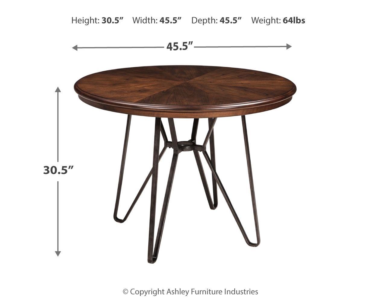 Centiar - Round Dining Room Table - Brown