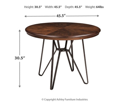 Centiar - Round Dining Room Table - Brown