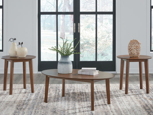 Gordonay - Brown - Occasional Table Set (Set of 3)