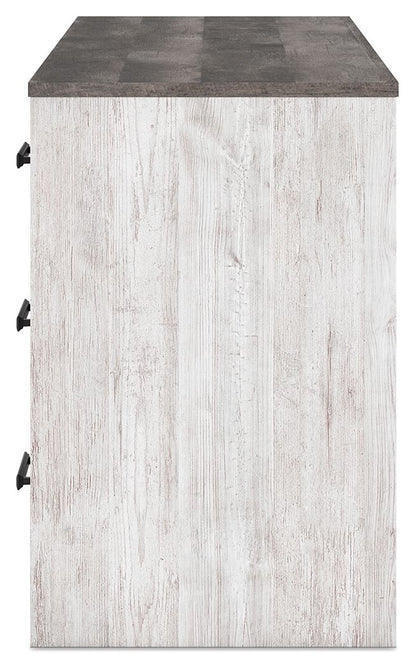 Shawburn - Home Office Desk - White / Dark Charcoal Gray