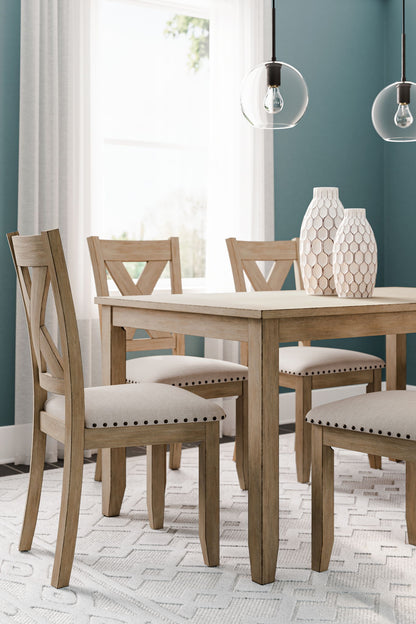 Sanbriar - RECT DRM Table Set (Set of 7) - Light Brown
