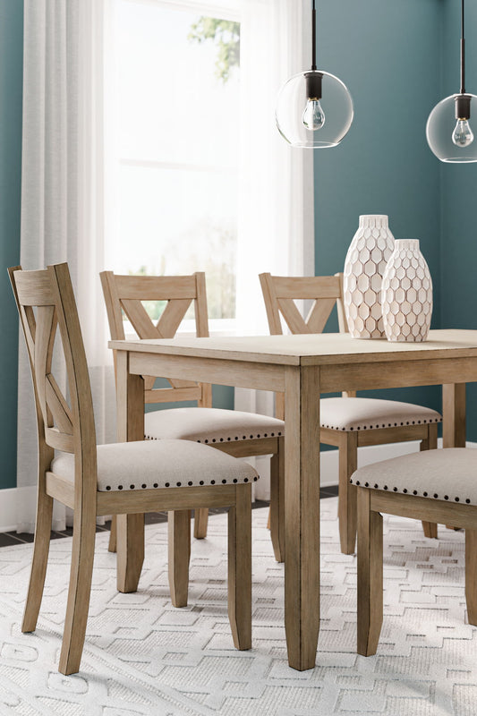 Sanbriar - RECT DRM Table Set (Set of 7) - Light Brown