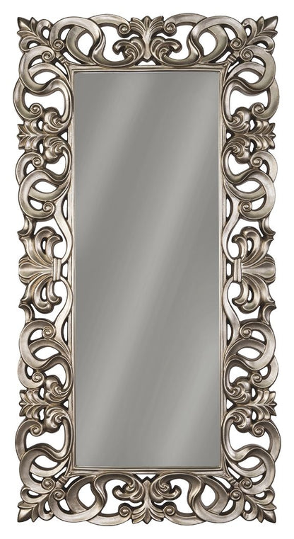 Lucia - Floor Mirror - Antique Silver Finish