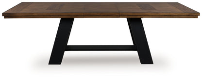 Greddinton - Brown / Black - Dining Extension Table