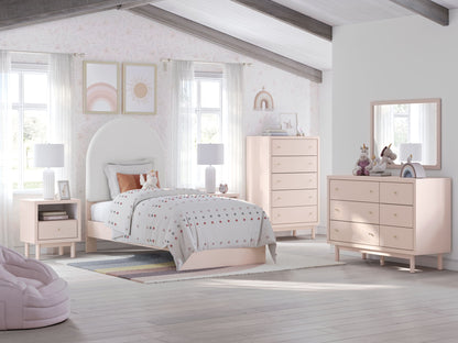 Wistenpine - Dresser And Mirror - Blush