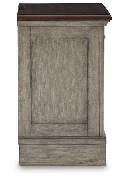 Lodenbay - Three Drawer Night Stand - Antique Gray