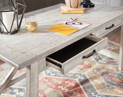 Carynhurst - Home Office Large Leg Desk - Whitewash